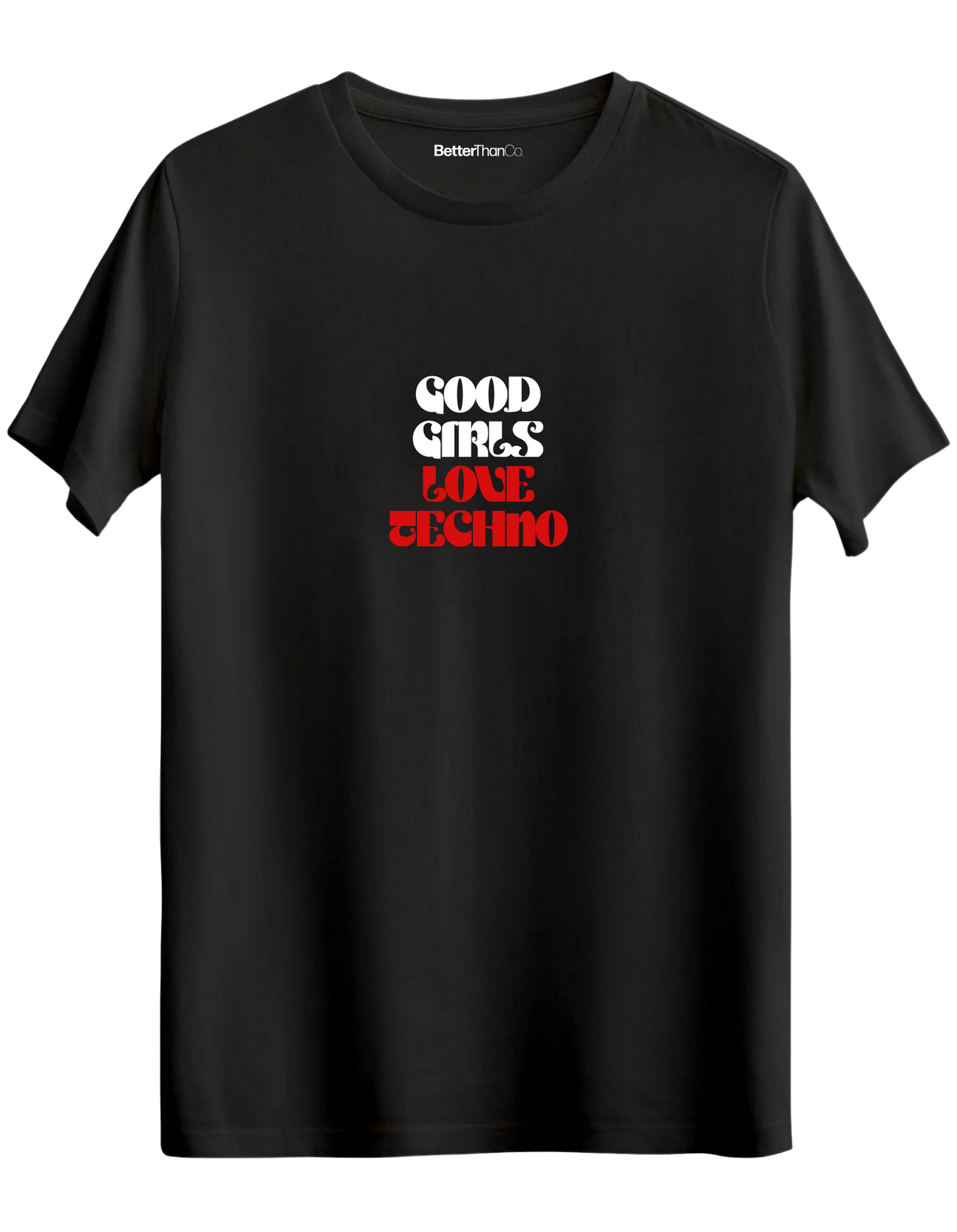 Techno Baskılı Bisiklet Yaka Regular T-shirt