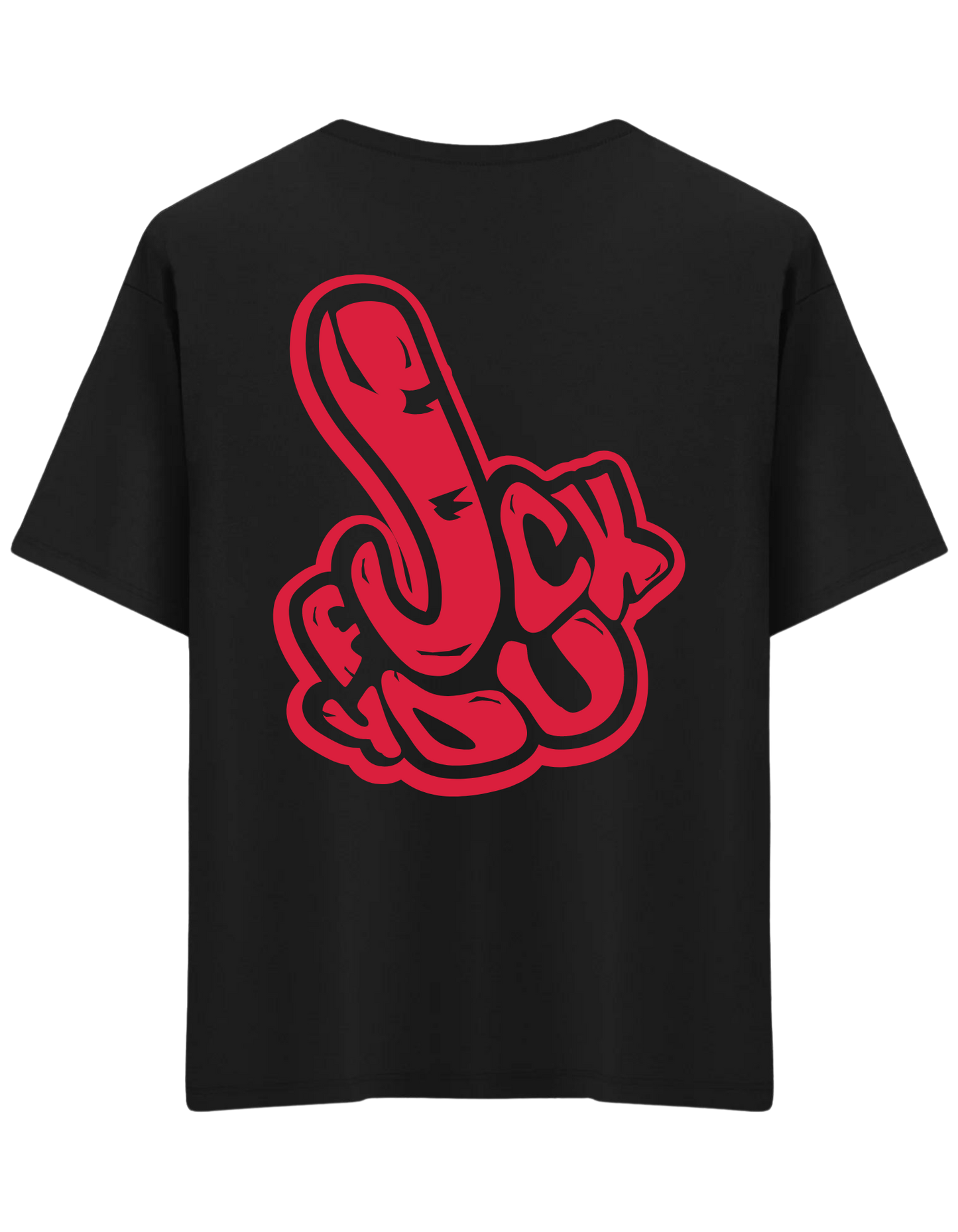 You Know Baskılı Bisiklet Yaka Oversize T-shirt