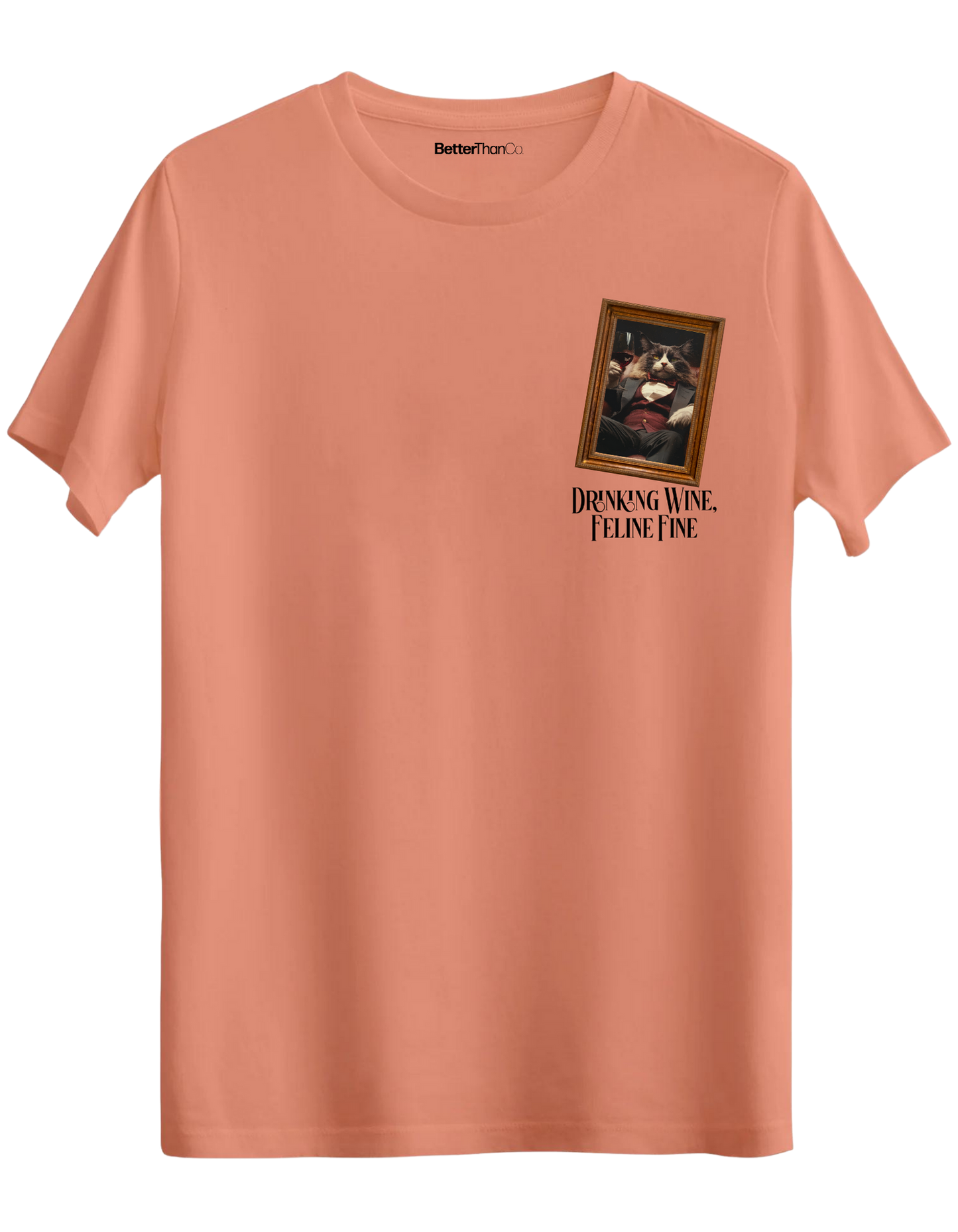Feline Fine Baskılı Bisiklet Yaka Regular T-shirt