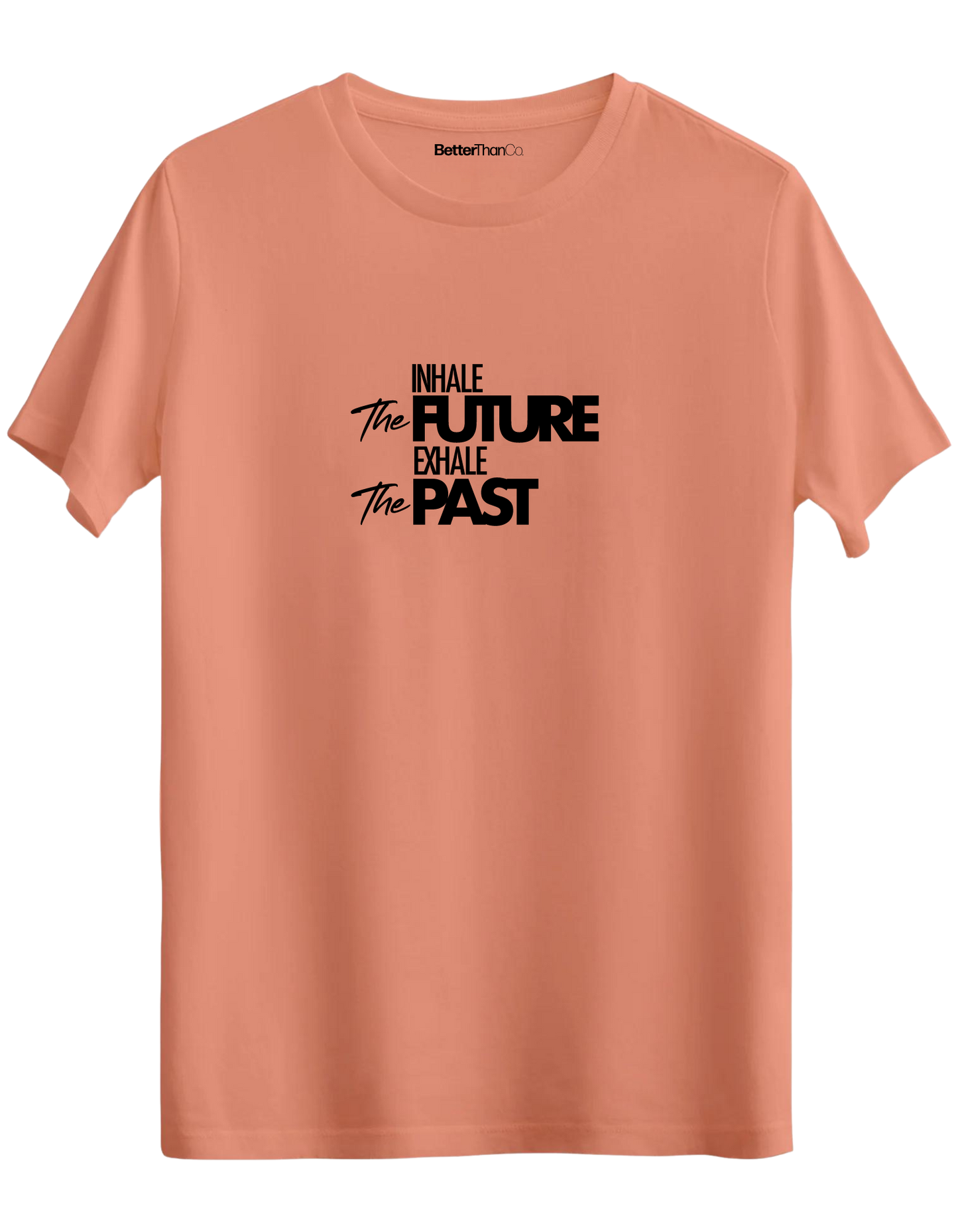 Inhale Exhale Baskılı Bisiklet Yaka Regular T-shirt