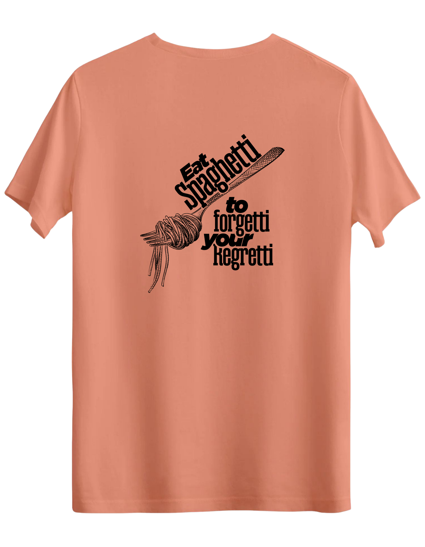 Spaghetti Baskılı Bisiklet Yaka Regular T-shirt