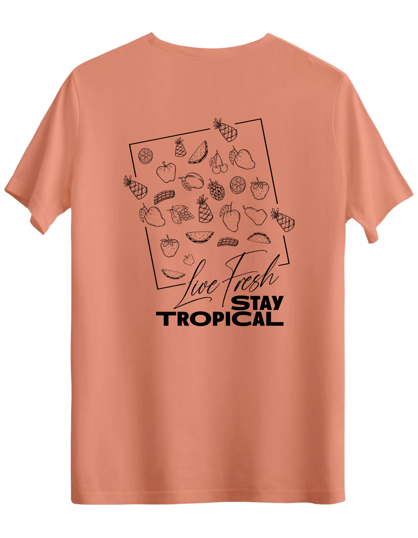 Tropical Baskılı Bisiklet Yaka Regular T-shirt