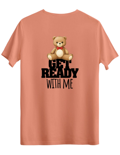 With Me Baskılı Bisiklet Yaka Regular T-shirt