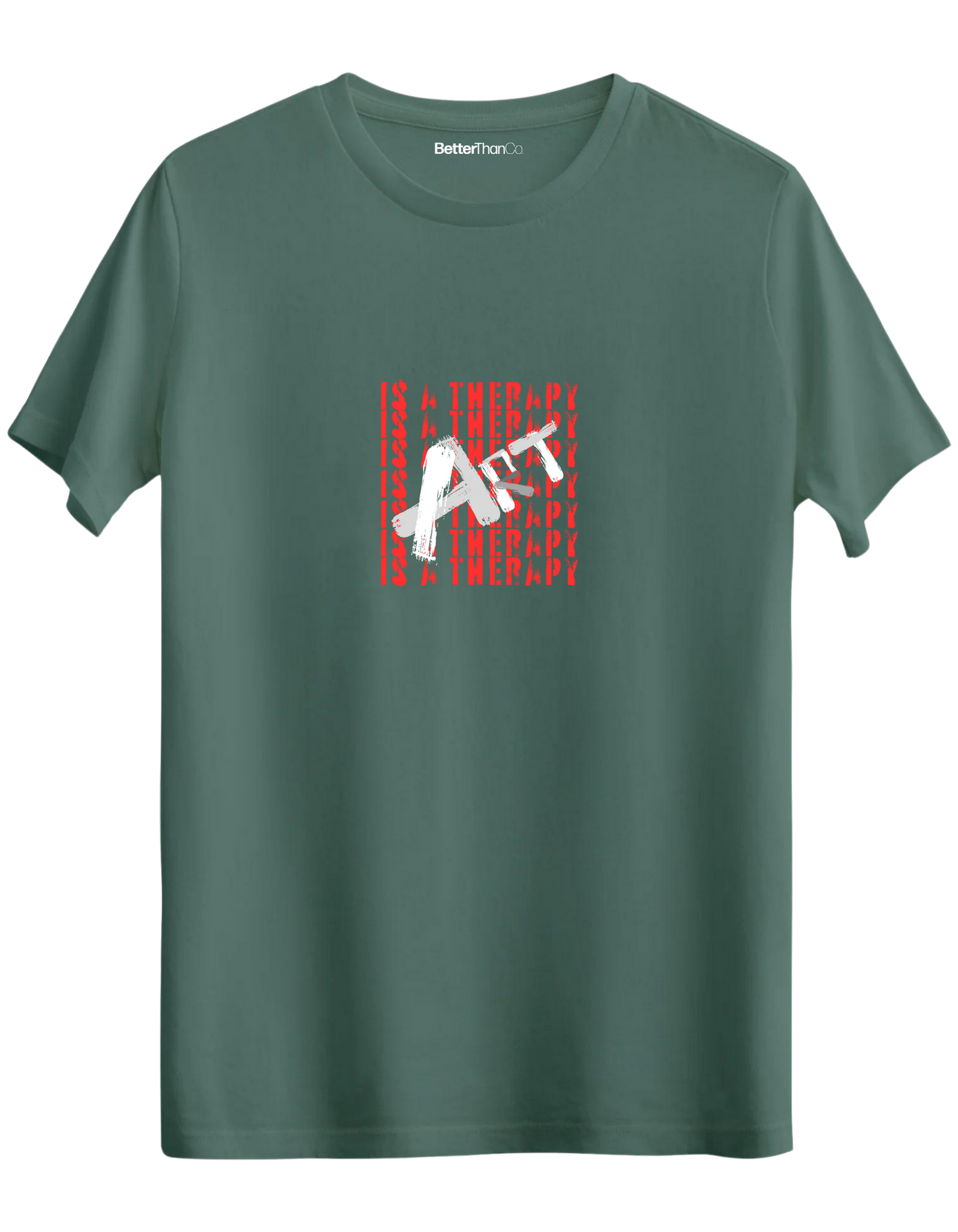 Art Is a Therapy Baskılı Bisiklet Yaka Regular T-shirt