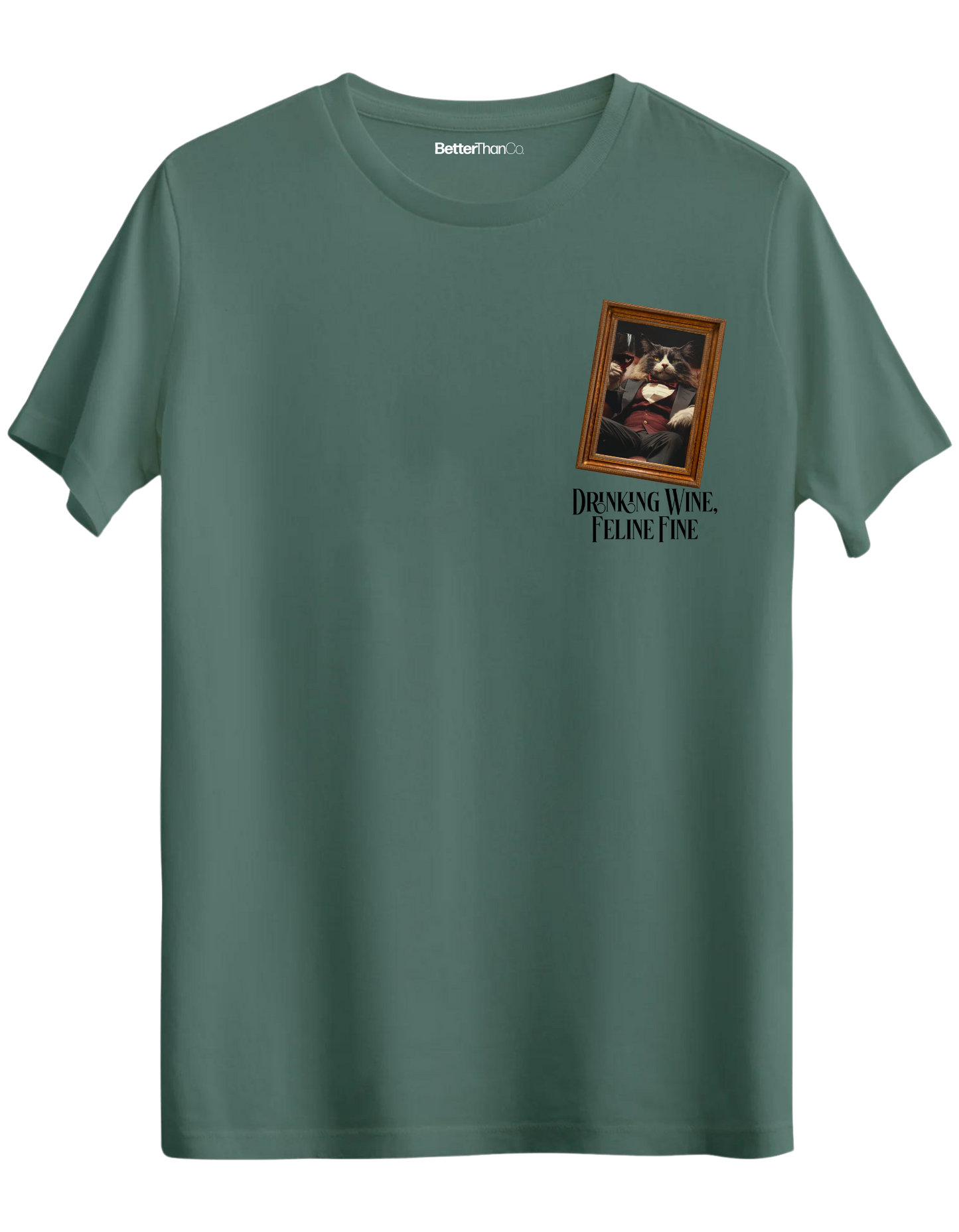 Feline Fine Baskılı Bisiklet Yaka Regular T-shirt