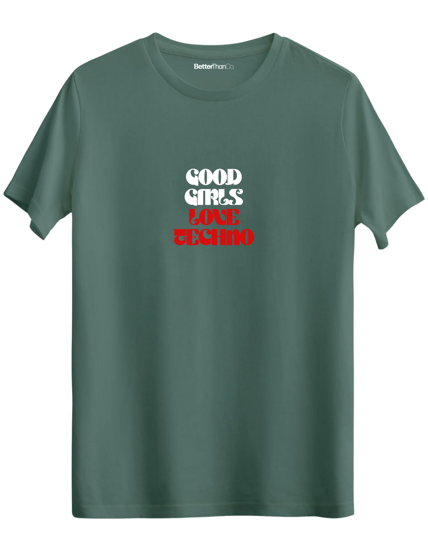 Techno Baskılı Bisiklet Yaka Regular T-shirt