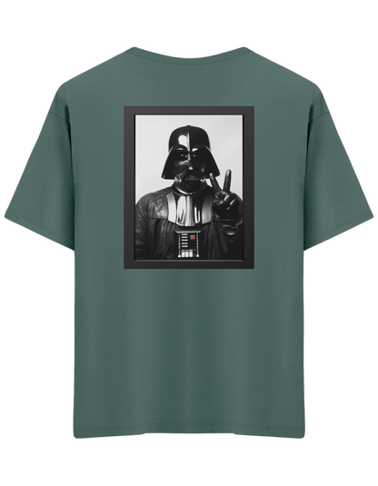 Master Of Peace Baskılı Bisiklet Yaka Oversize T-shirt