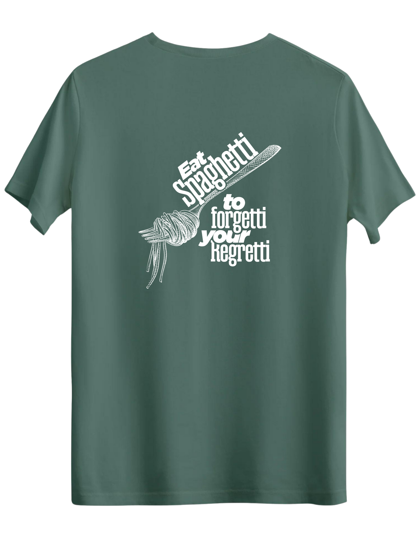 Spaghetti Baskılı Bisiklet Yaka Regular T-shirt