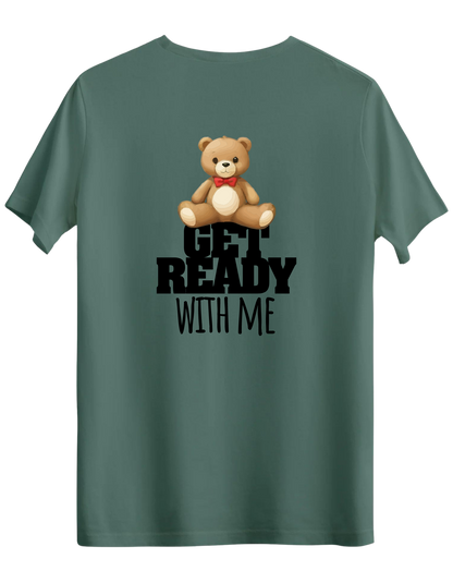With Me Baskılı Bisiklet Yaka Regular T-shirt